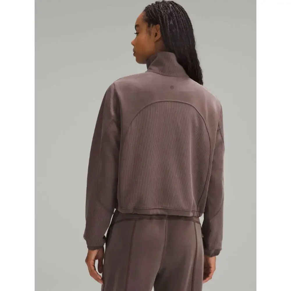 Lululemon Brushed Softstreme Ribbed Half Zip Espresso 4